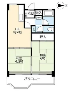UR大幸東【1010712号室】の間取り