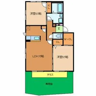 シャーメゾン光明池D棟【1階】の間取り