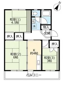 UR男山【C110503号室】の間取り