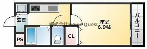 リバーサイド金岡【3階】の間取り