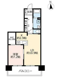 URアーベインなんばウエスト【0000221号室】の間取り
