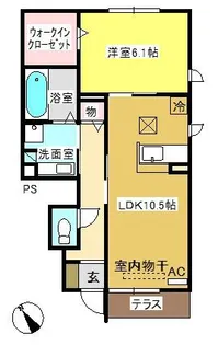 グラシア【1階】の間取り