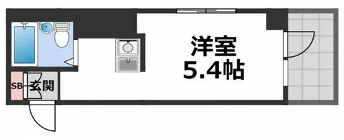 パークサイド上本町駅前【6階】の間取り