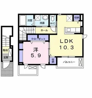 セレスコート花園【2階】の間取り