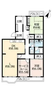 UR藤沢台第三【3150203号室】の間取り