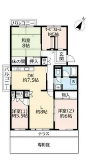 UR藤沢台第三【3190106号室】の間取り