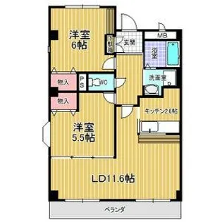 ブラウベルグ【2階】の間取り