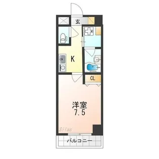 ウィズ高辻通【3階】の間取り