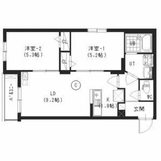 グランディール平岸【4階】の間取り