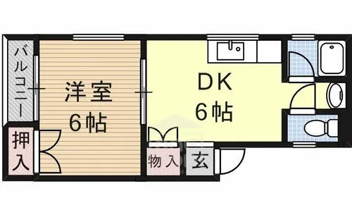 千里丘センターハイツ【2階】の間取り