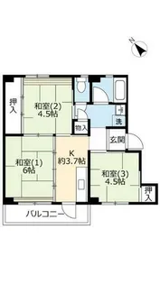 UR明石舞子【A240402号室】の間取り