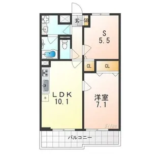 エスポアール西大路【1階】の間取り
