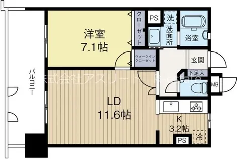福岡県福岡市博多区博多駅前3丁目【マンション】の間取り