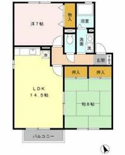メゾンソレーユB棟【2階】の間取り