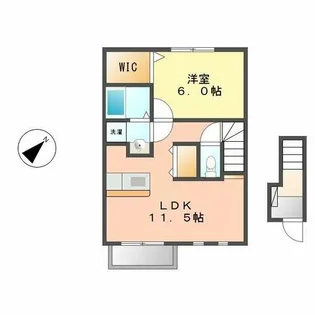ハーモニーエス【2階】の間取り