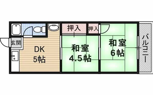 マンションコトブキ【5階】の間取り