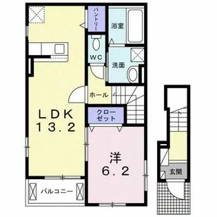 ベラ ビィータ日暮【2階】の間取り