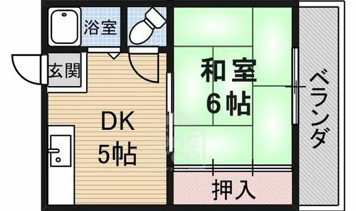 椿ハイツ【1階】の間取り