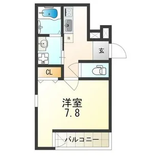 フジパレス遠里小野Ⅴ番館【2階】の間取り