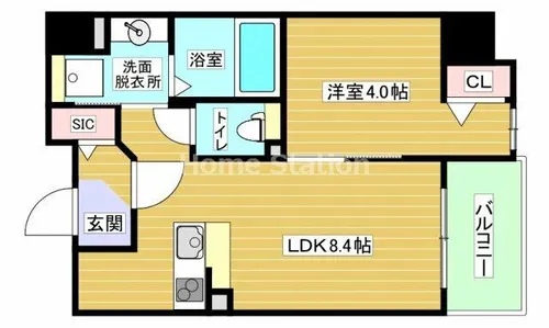 大阪府大阪市福島区鷺洲1丁目【マンション】の間取り