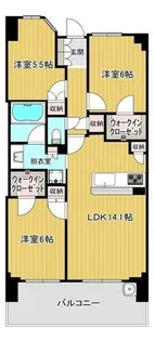 リバーガーデン千里中央あかり絵のみちB棟 211号室【211号室】の間取り