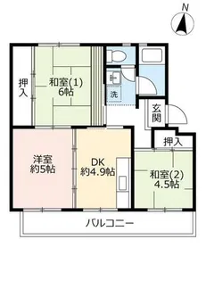 UR中宮第三【0480404号室】の間取り