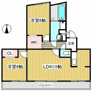 八幡マンション【4階】の間取り