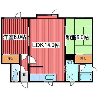 メゾンリラ【2階】の間取り