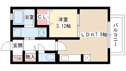 ヴィラシャローム一社【102号室】の間取り