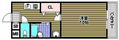 メルベーユ【3階】の間取り
