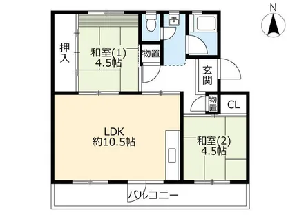 UR洛西新林【0230302号室】の間取り
