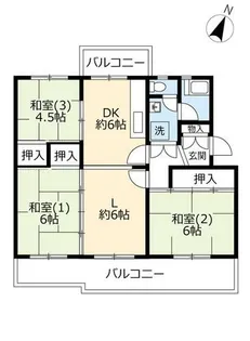 UR南花台【0040503号室】の間取り