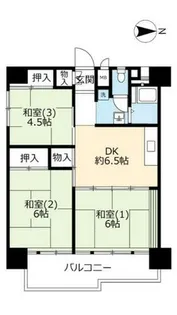 UR南港ひかりの【0110513号室】の間取り