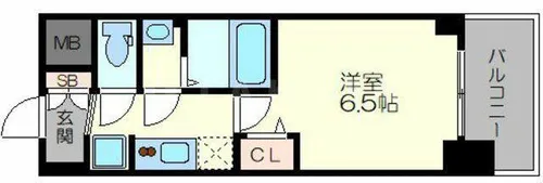 プレサンス新大阪イオリア【4階】の間取り