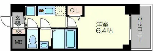 プレサンス新大阪イオリア【6階】の間取り