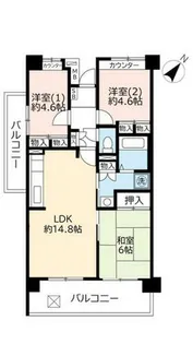 URフレール長田【0000813号室】の間取り