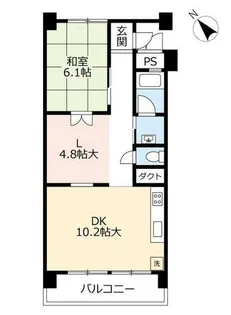 UR尾上【0060908号室】の間取り