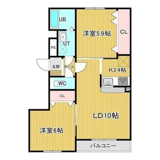 グラン・ジュテ【401号室】の間取り