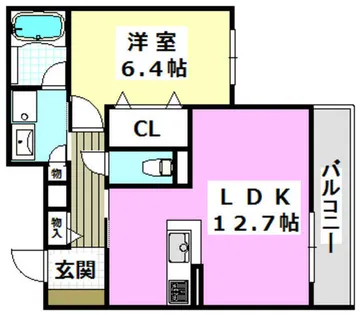 シャーメゾン明日香【302号室】の間取り