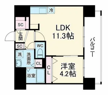 大阪府大阪市北区中崎3丁目【マンション】の間取り