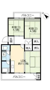 UR釈尊寺第二【0210501号室】の間取り