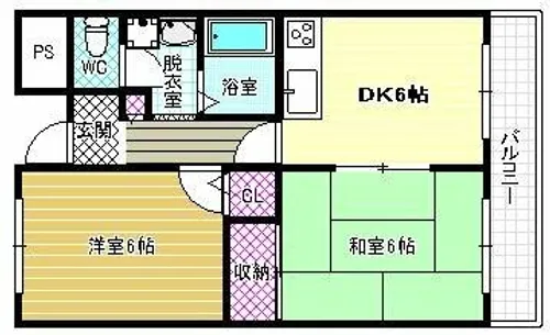 オーク国分【4階】の間取り