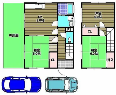 大阪府富田林市向陽台5丁目【一戸建】の間取り