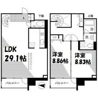 レジディア東桜Ⅱ【14階】の間取り