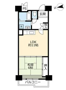 URアーバニア大須【0001106号室】の間取り