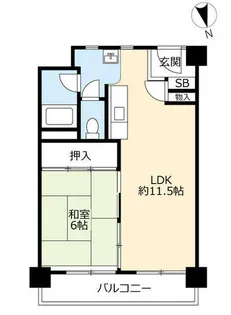 UR上飯田第2【0030621号室】の間取り