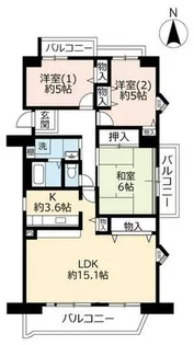 URアルビス池田【1080401号室】の間取り