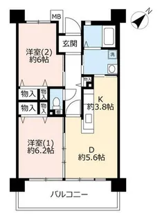 UR浜甲子園なぎさ街【0230608号室】の間取り