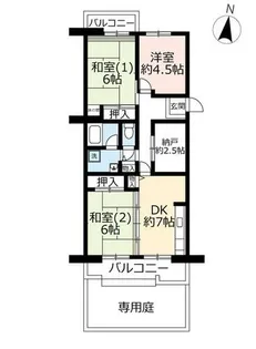 UR横尾【0010102号室】の間取り