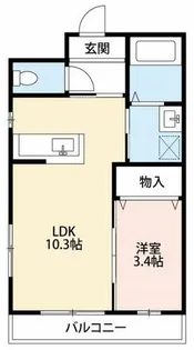 ラ・ぺジブル【1階】の間取り